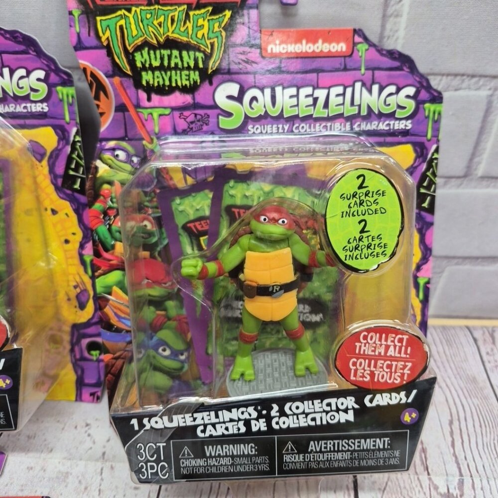 Teenage Mutant Ninja Turtles Mutant Mayhem Squeezelings Complete Set Of 4~Sealed - Picture 3 of 7
